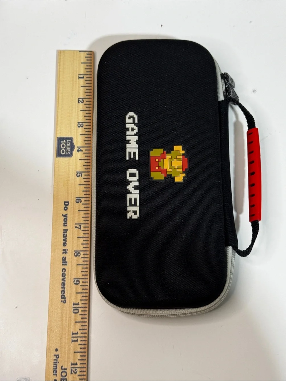 PowerA Padded Retro “Game Over” Carrying Case for Nintendo Switch Black/Red
